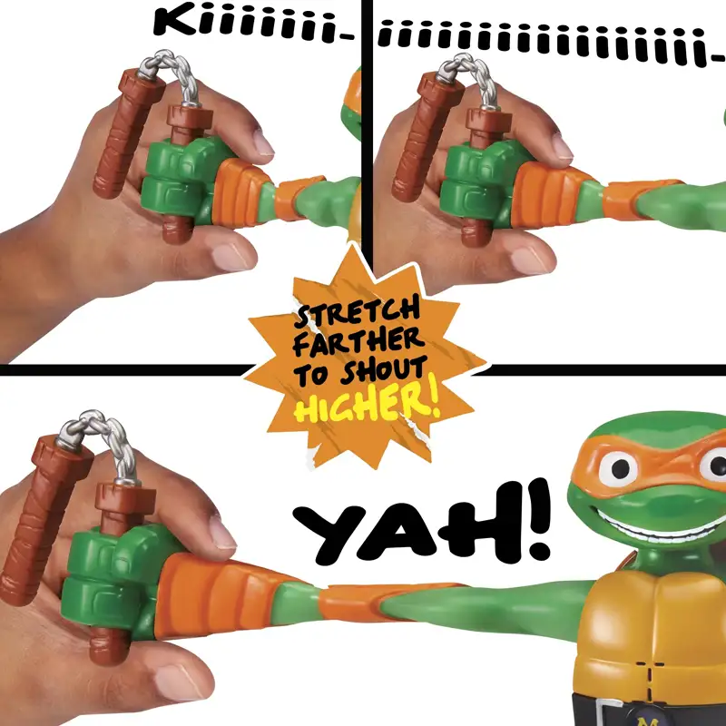 Playmates Toys Tortugas Ninja 84229 Tmnt Movie Figura Michelangelo Stretch N Shout