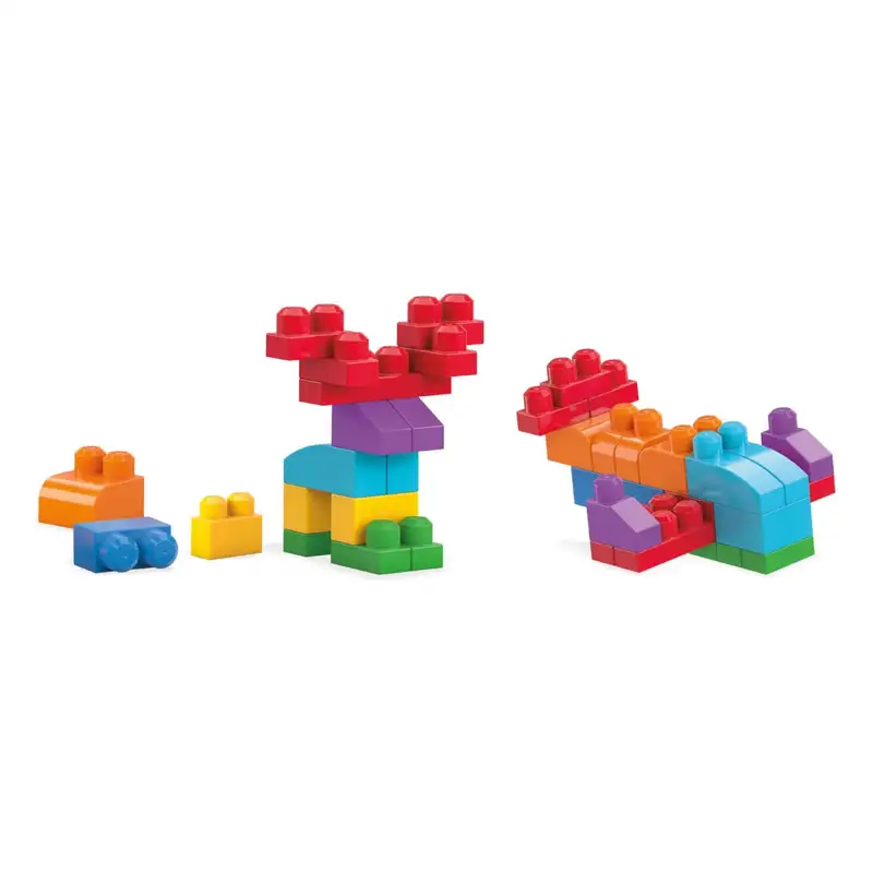 Mattel Mega Blocks Dch55 Bolsa Clásica Con 60 Bloques De Construcción