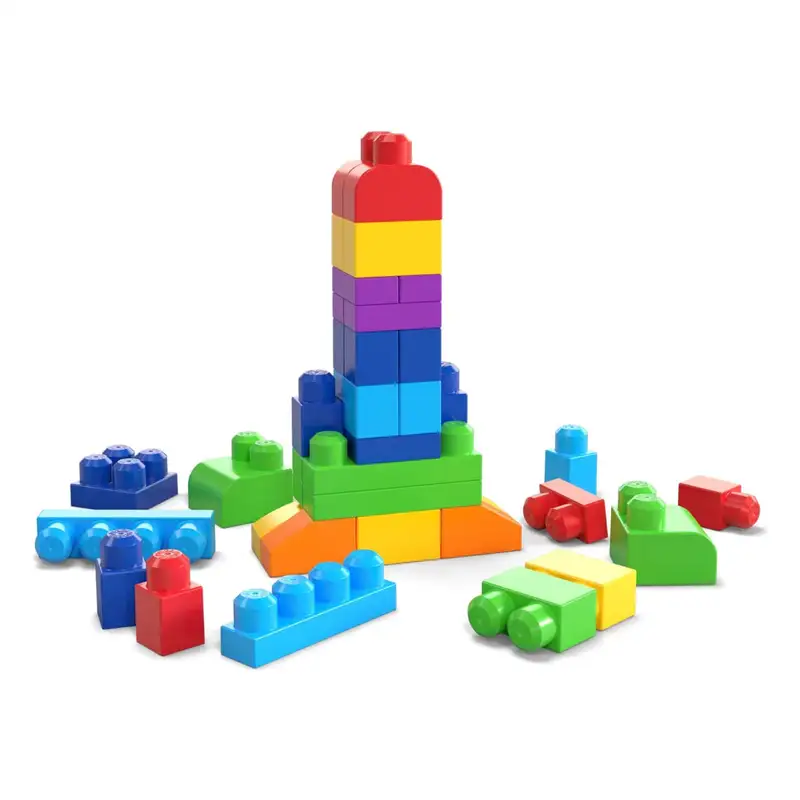 Mattel Mega Blocks Dch55 Bolsa Clásica Con 60 Bloques De Construcción