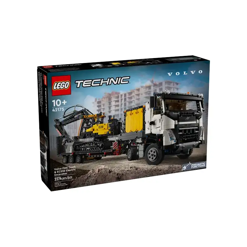 Lego Technic 42175 Camión Volvo Fmx Y Excavadora Eléctrica Ec230