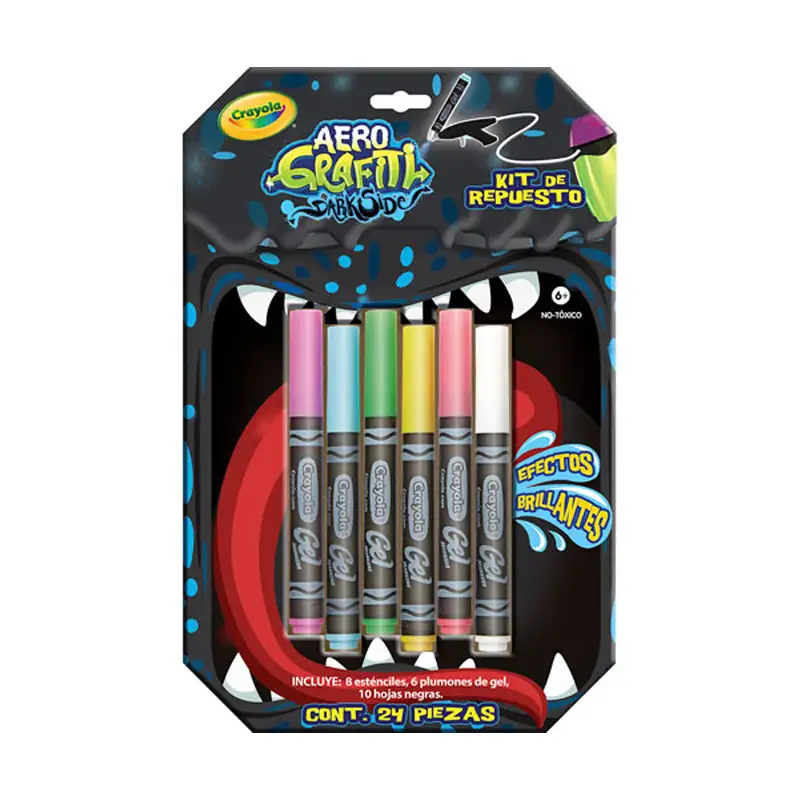 Crayola Cm048840 Set De Actividades Aerografiti Darkside 24 Piezas