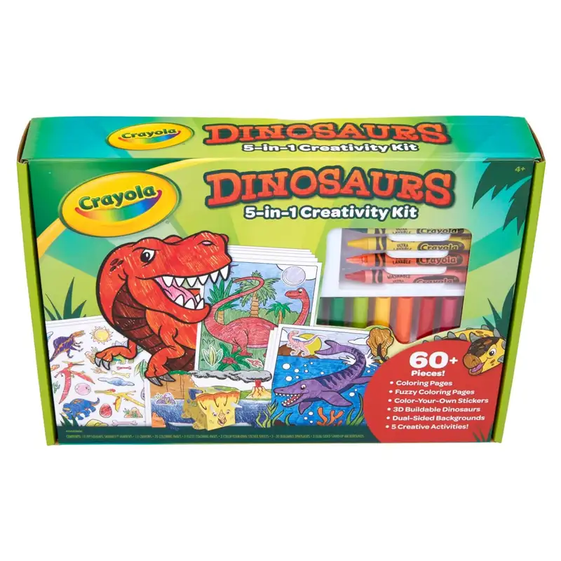 Crayola C042911Dinosaurios 5 En 121 Kit De Cratividad 60 Piezas