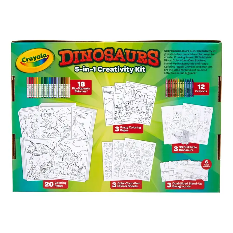 Crayola C042911Dinosaurios 5 En 121 Kit De Cratividad 60 Piezas