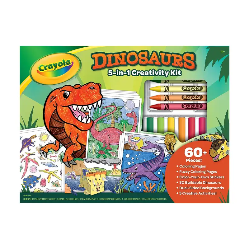 Crayola C042911Dinosaurios 5 En 121 Kit De Cratividad 60 Piezas