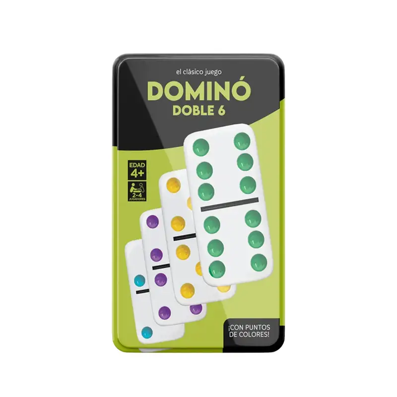 Novelty  10236-Fg Juego De Mesa Domino 66 En Caja Metalica