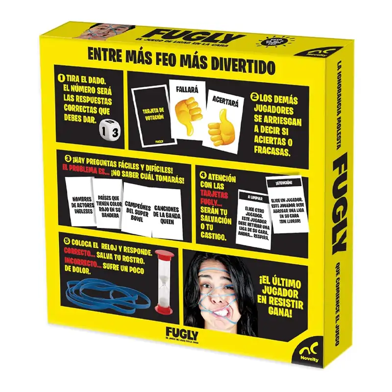 Novelty  Jca-2481 Juego De Mesa Fugly El Juego De Ligas En La Cara