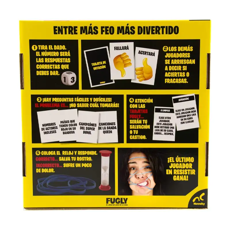 Novelty  Jca-2481 Juego De Mesa Fugly El Juego De Ligas En La Cara