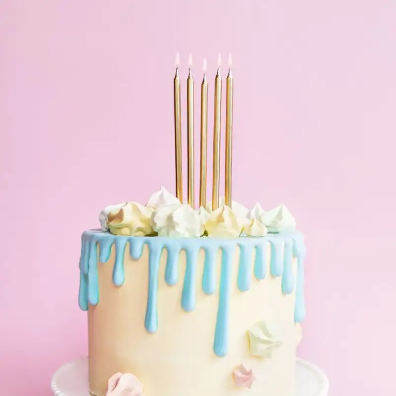 Hallmark  Hm-Vlg-Vlg12 Velas Para Cumpleaños Gold 12Pza