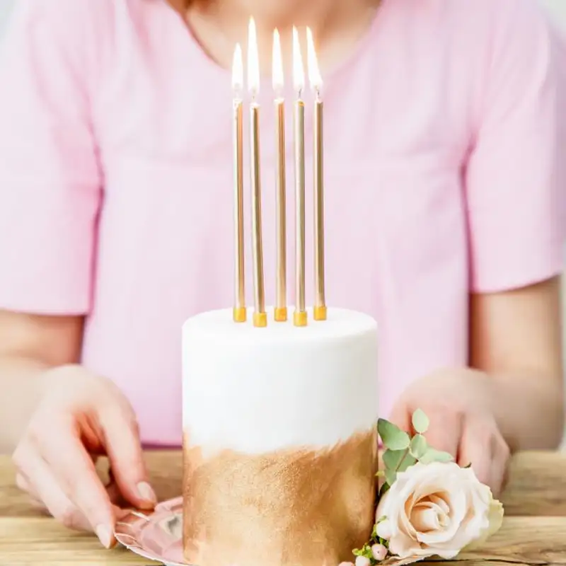 Hallmark  Hm-Vlg-Vlg12 Velas Para Cumpleaños Gold 12Pza