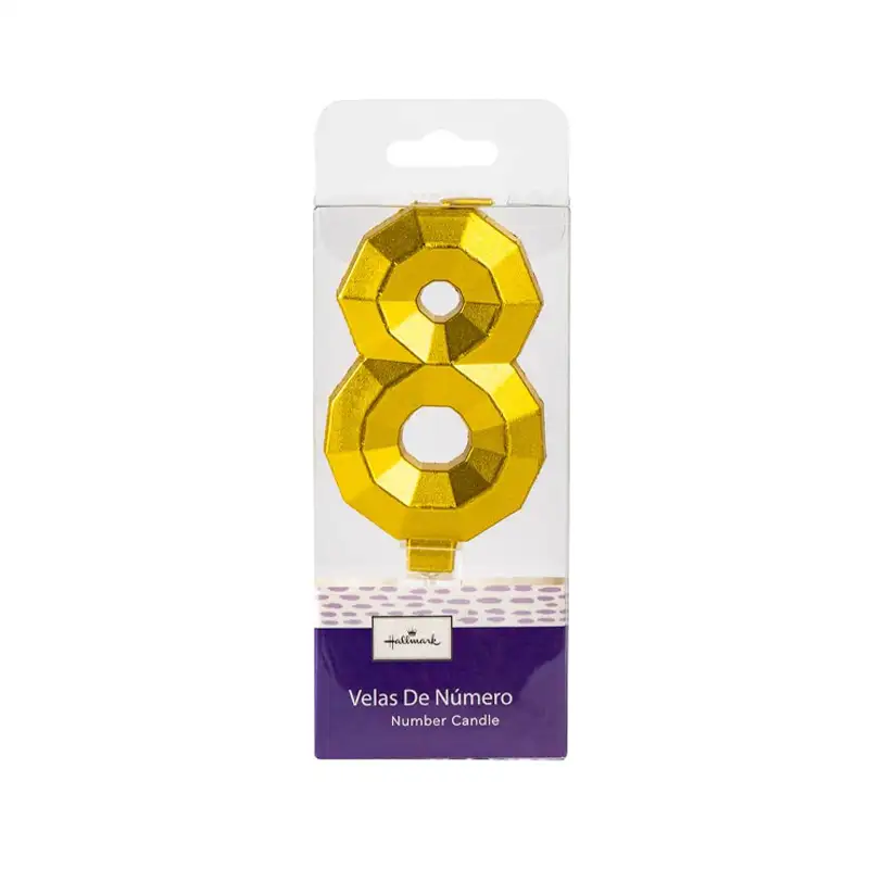Hallmark  Hm-Vlm-Vlg8 Velas Numerica Metalicas S8