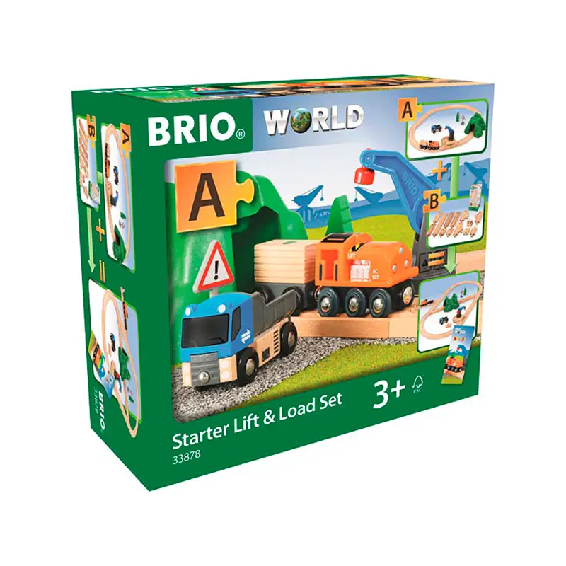 Brio 63387800 Set De Inicio De Tren De Carga Con Grúa