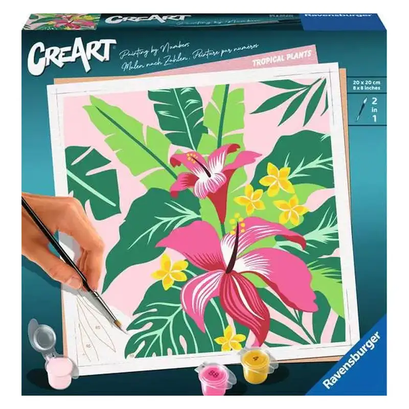 Ravensburger Creart 23728 Juego De Pintura Plantas Tropicales 20X20