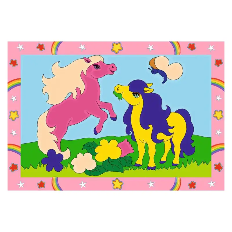 Ravensburger Creart 23701 Juego De Pintura Ponis Saltarines