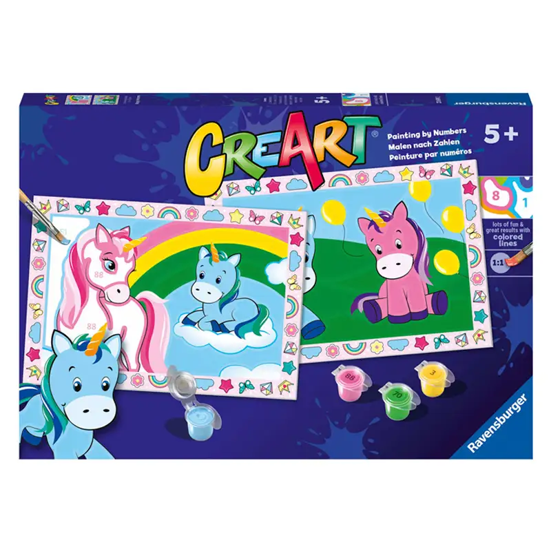 Ravensburger Creart 23699 Juego De Pintura Unicornios Felices