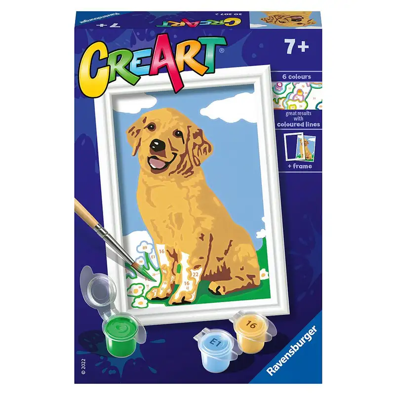 Ravensburger Creart 20207 Juego De Pintura Retriever Amistoso