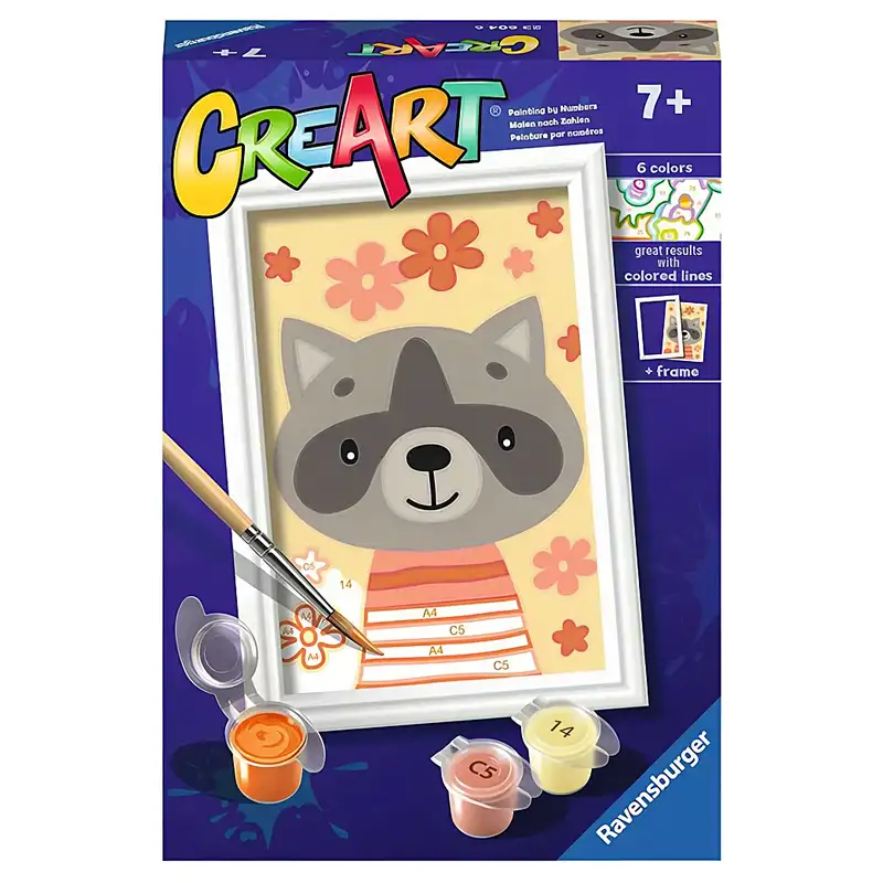 Ravensburger Creart 23604 Juego De Pintura Lindo Mapache