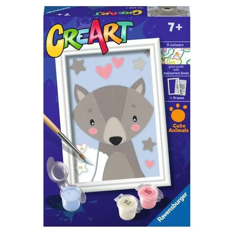 Ravensburger Creart 23605 Juego De Pintura Lobo Adorable