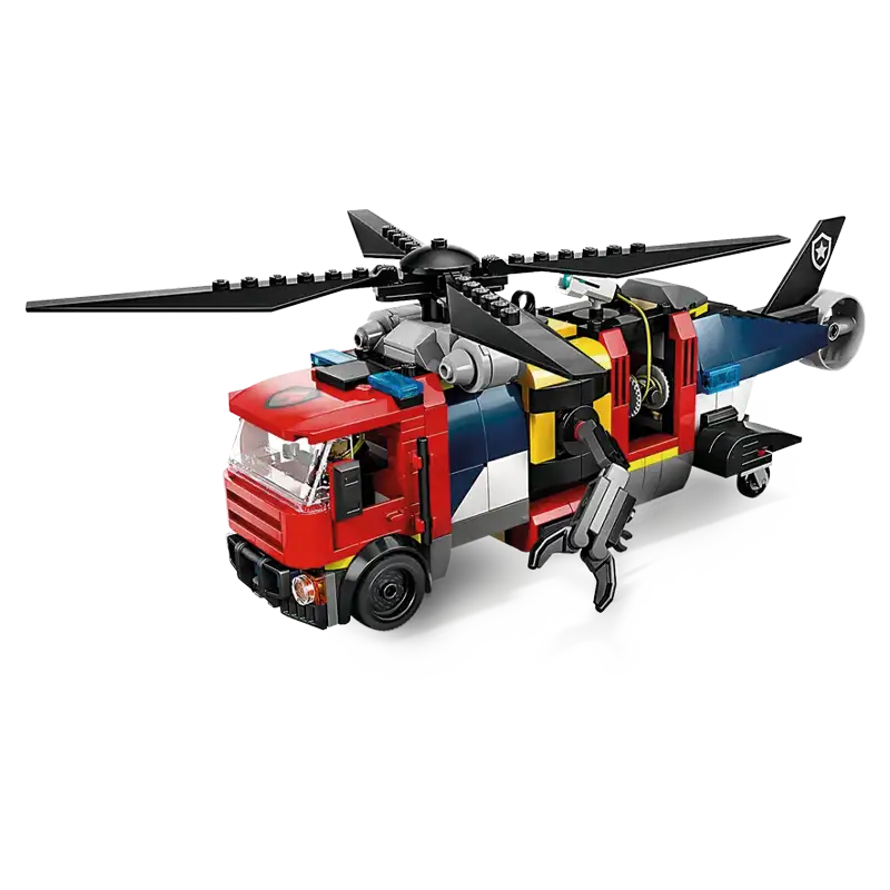 Lego City 60462 Set Helicóptero, Camión De Bomberos Y Submarino