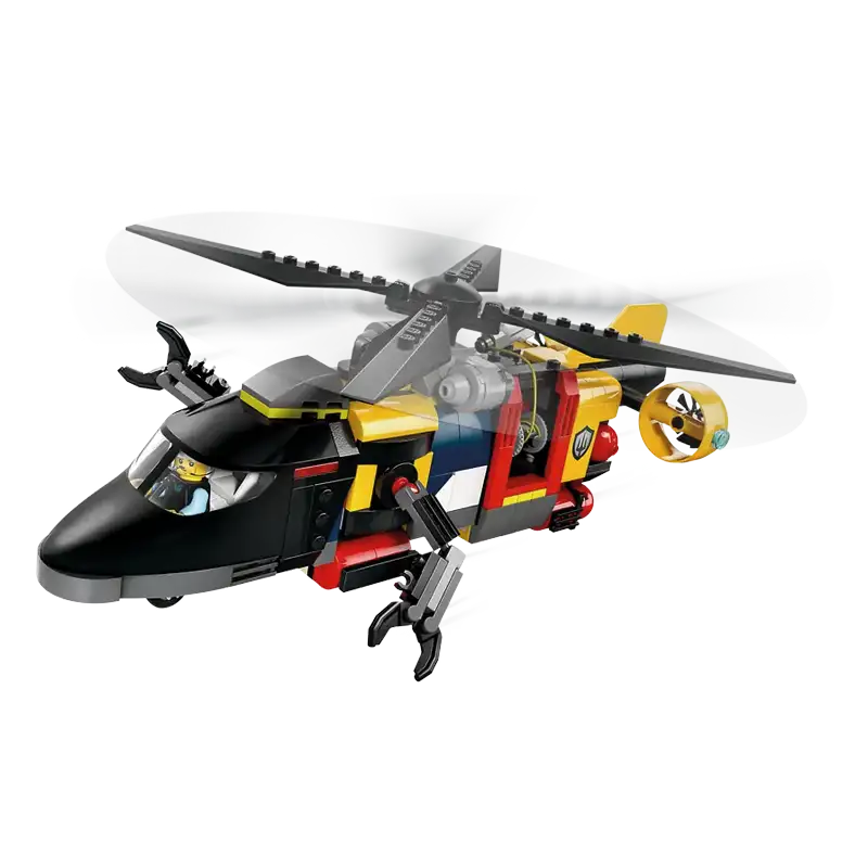 Lego City 60462 Set Helicóptero, Camión De Bomberos Y Submarino