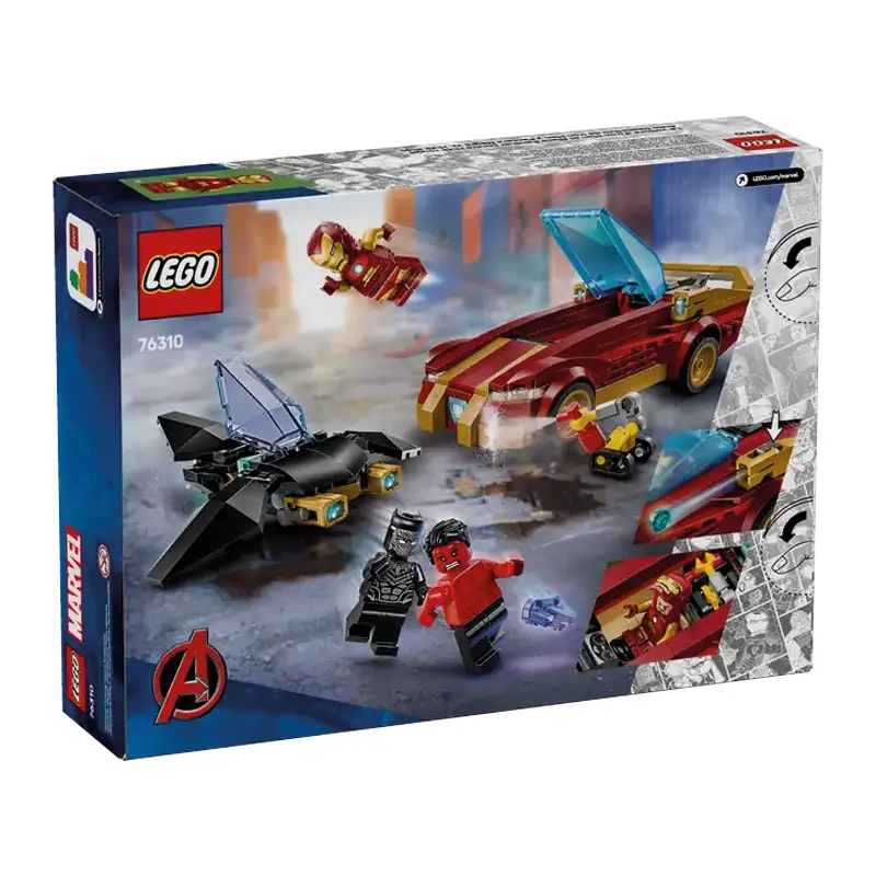 Lego Marvel 76310 El Auto De Iron Man Y Black Panther Contra Red Hulk