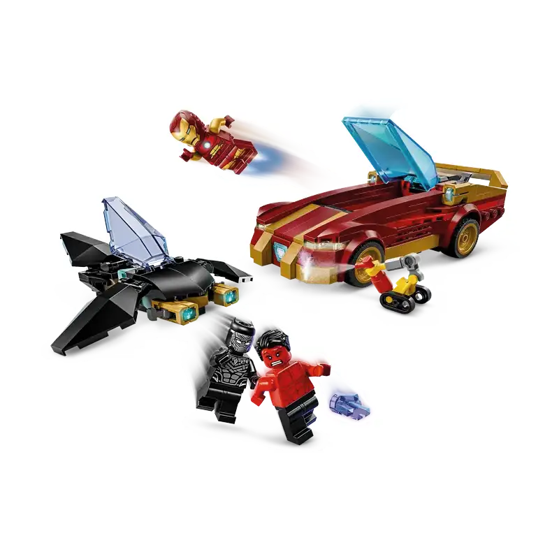 Lego Marvel 76310 El Auto De Iron Man Y Black Panther Contra Red Hulk