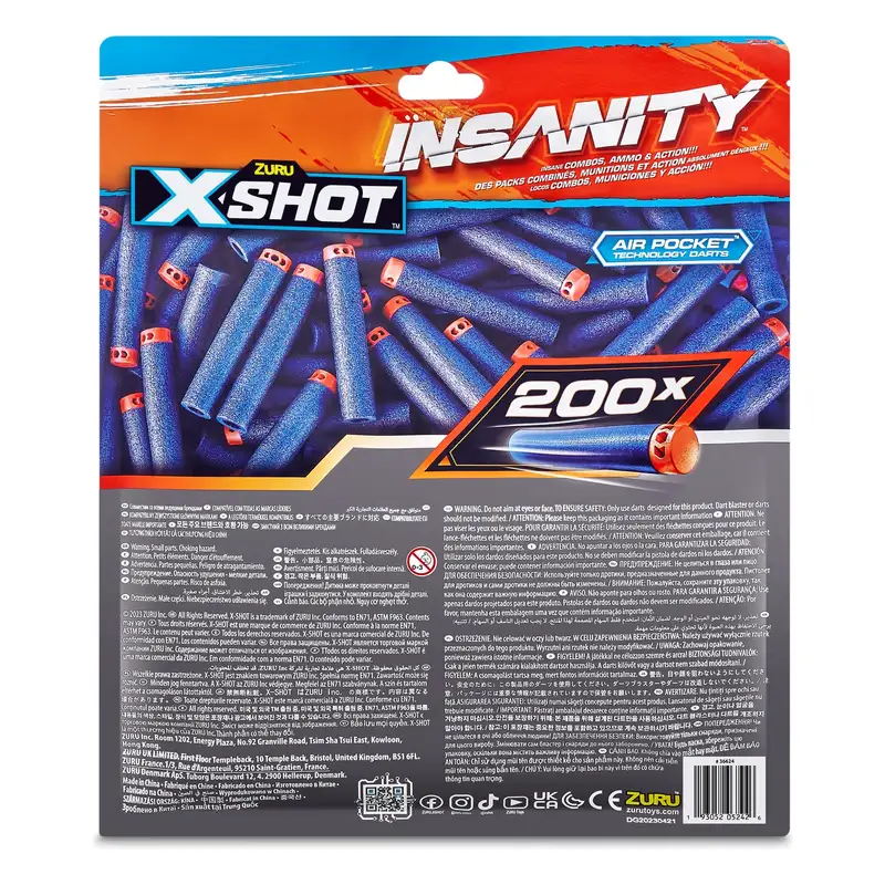 Zuru Xshot 36624 Insanity 200 Dardos