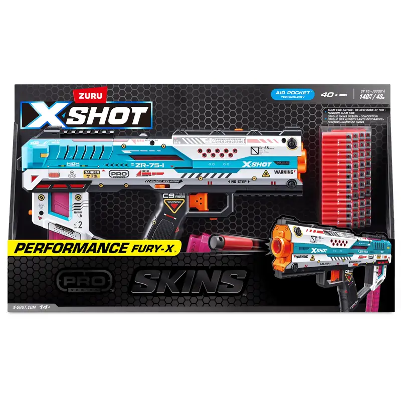 Zuru Xshot 36772 Lanzador Skins Pro Fury X 40 Dardos