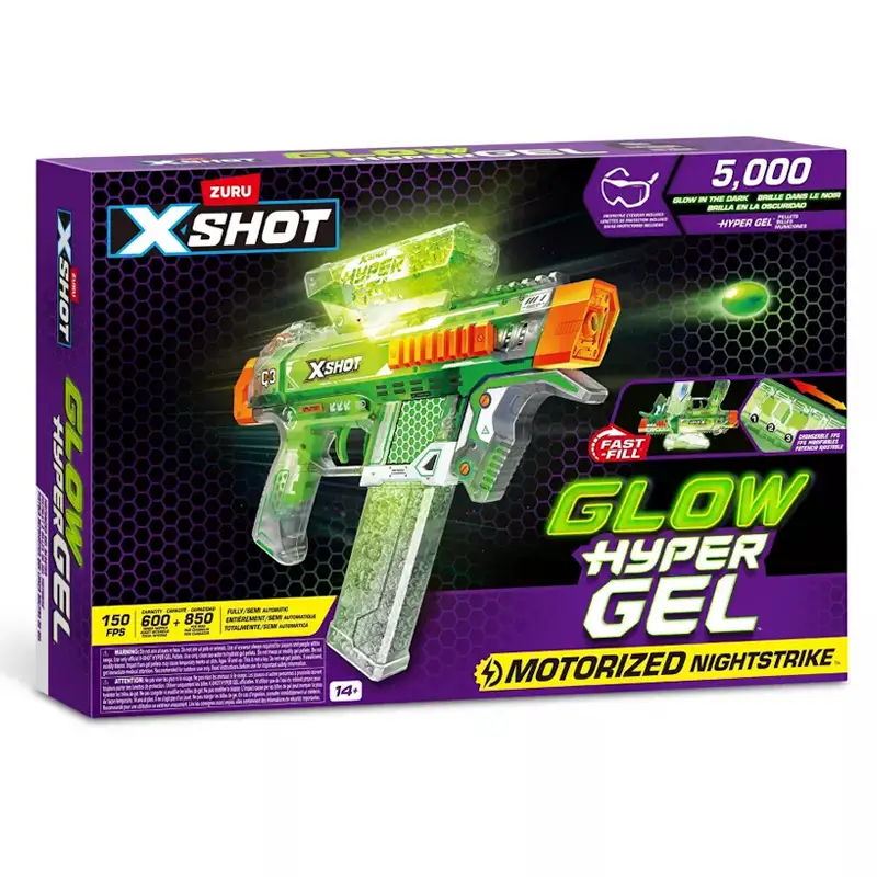 Zuru Xshot 36782 Lanzador Glow Hyper Gel Dark Mediana