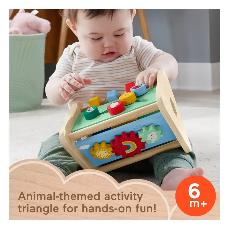 Mattel Fisher Price Hyg48 Triángulo De Actividades De Madera