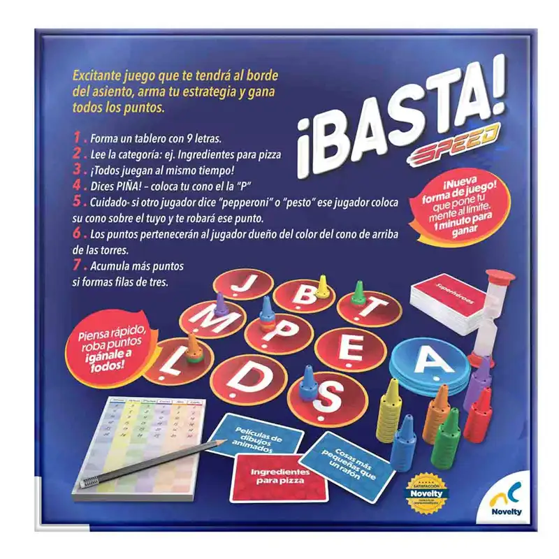 Novelty Jca-4081F Juego De Mesa Basta Speed