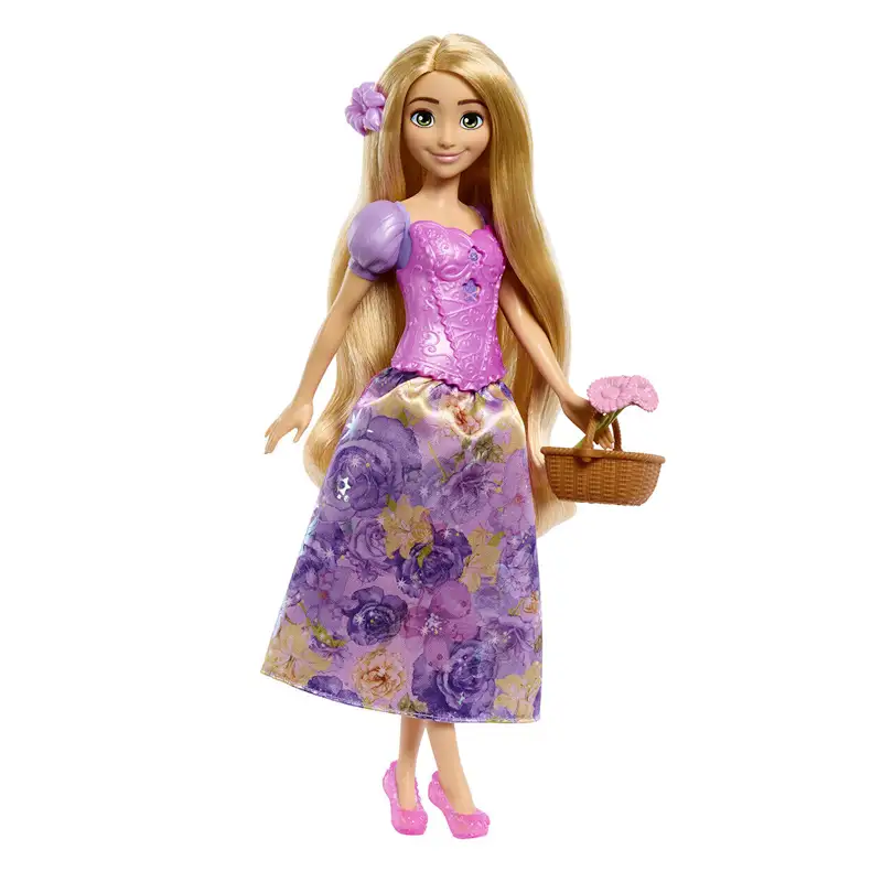 Mattel Disney Princesas Htv86 Muñeca Rapunzel Con Accesorios Gira Y Revela