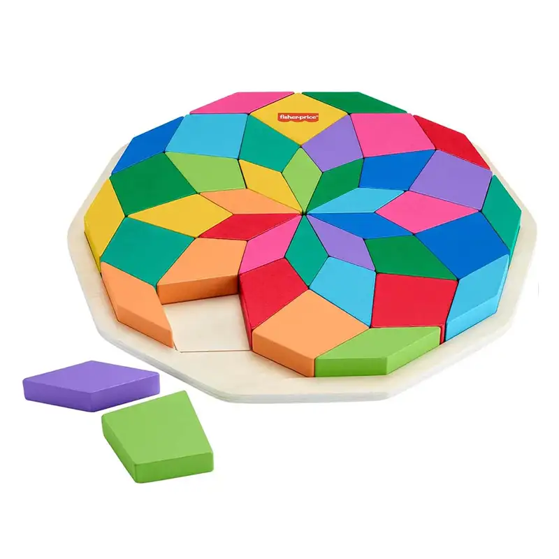 Mattel Fisher Price Hxt94 Rompecabezas Geométrico Mandala De Madera