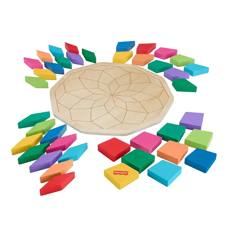 Mattel Fisher Price Hxt94 Rompecabezas Geométrico Mandala De Madera