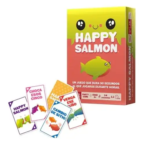 Exploding Kittens Llc Ekisalm01Es Juego De Mesa Happy Salmon Spanish