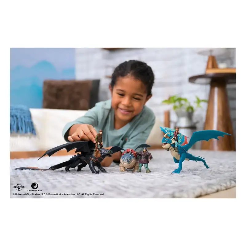 Spin Master Cómo Entrenar A Tu Dragón 6072587 Vikingo Y Dragon Live Action 4 Surtido