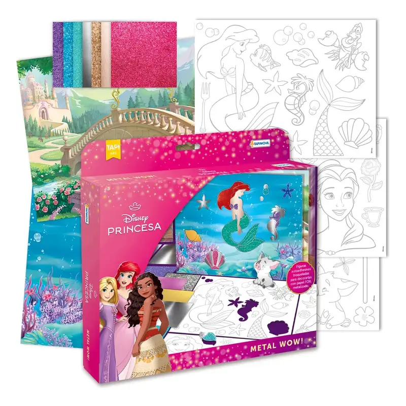 Tapimovil Disney Dju00690 Set Para Colorear Y Decorar Con Foil De Disney Princesas