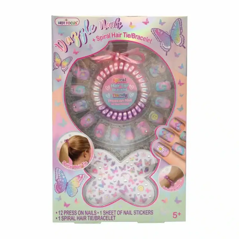 Hot Focus 30Tb Set De U–as Con Pegatinas / Colas Con Pulsera Tie Dye Butterfly