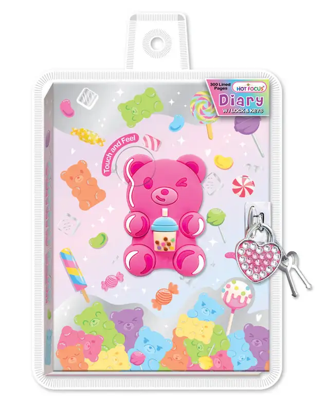 Hot Focus 251Gb Set Diario Con Cerradura Gummy Bear