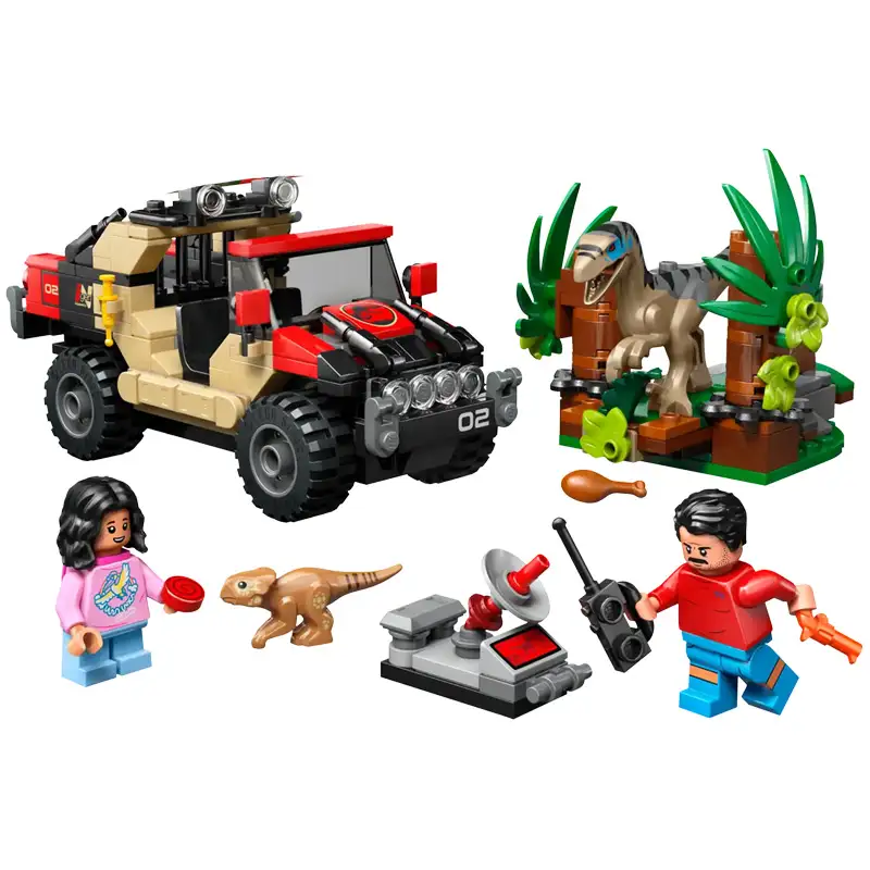 Lego Jurassic World 76972 Huida En Todoterreno Y Raptor Al Acecho