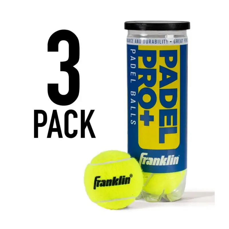 Franklin Sport  53975 Pelotas De Padel Pro+ - Paquete De 3