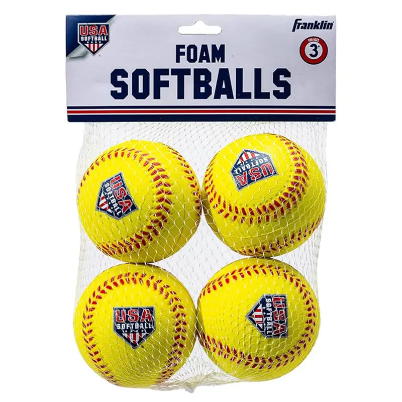 Franklin Sport  64216 Pelotas De Softbol De Espuma - Paquete De 4