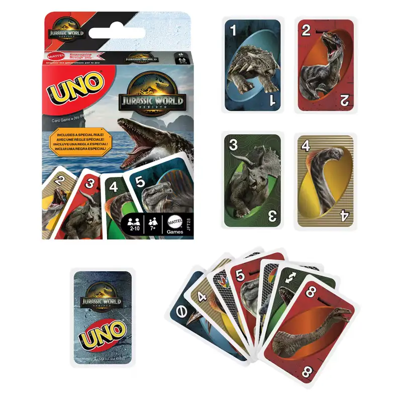 Mattel Uno Jft28 Uno Jurassic World Rebirth