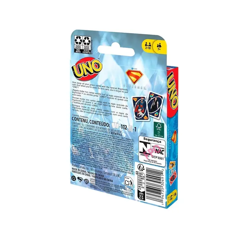 Mattel Uno Jft29 Uno Superman La Pelicula