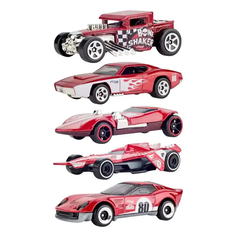 Mattel Hot Wheels Jgk08  Paquete 5 Autos 80 Aniversario