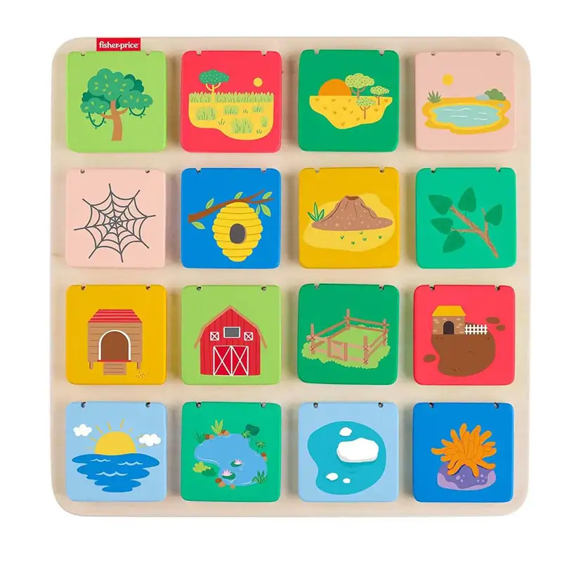 Mattel Fisher Price Jgy08 Pizarra De Madera Reversible