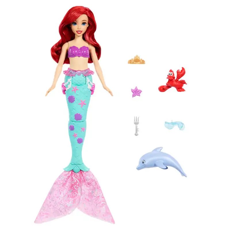 Mattel Disney Princesas Jfc39 Ariel Muneca Con Mascota