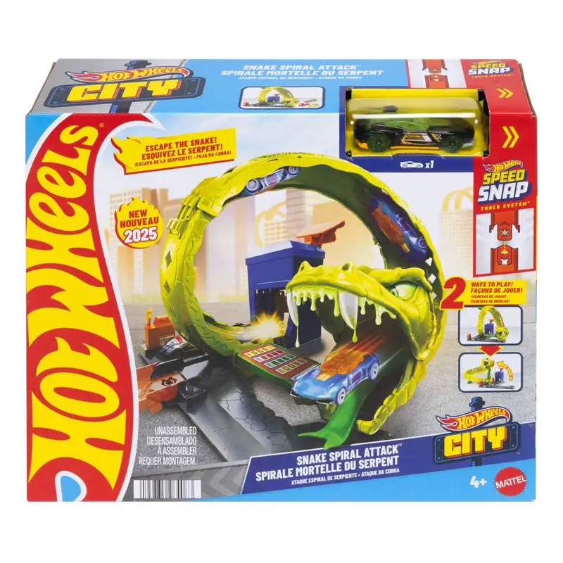 Mattel Hot Wheels Jbm63 City Pista De Ataque De Serpiente