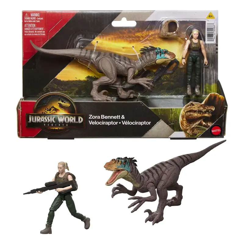 Mattel Jurassic World Jgb82 Jurassic World Pack Humano Dinosaurio Articulado