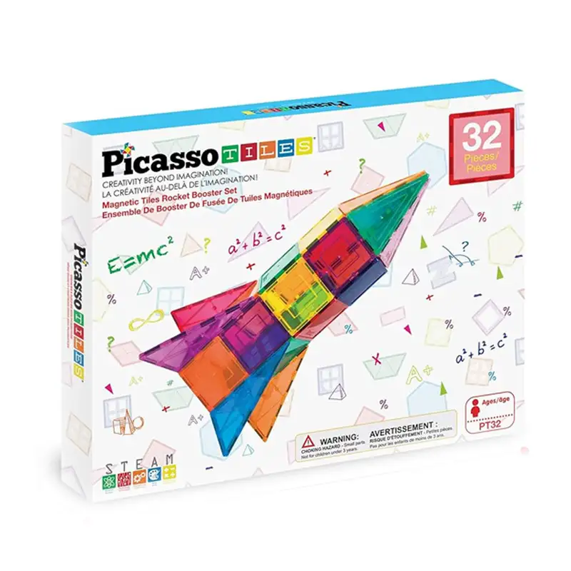 Picasso Magnetic Tiles Pt32 Set Cohete De 32 Piezas De Bloques Magneticos