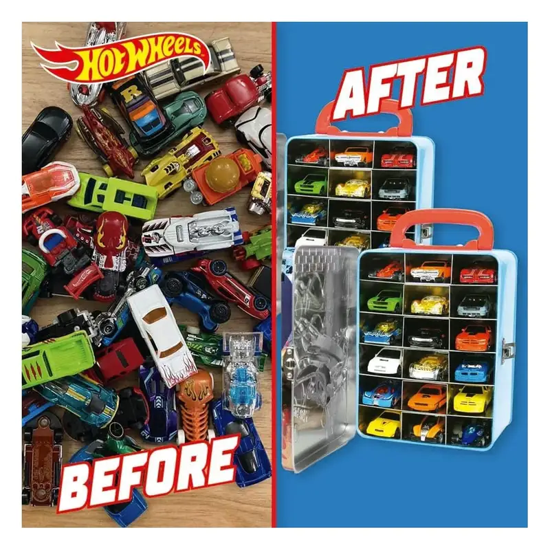 Mattel Hot Wheels Hwcc2-23S Maletin Metalico Para Guardar Autos A Escala _ Diseno Metalico